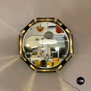 Specchio ottagonale retroilluminato, 1970 ca.