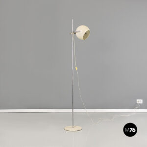 Lampada da terra orientabile con metallo e acciaio, 1970 ca.