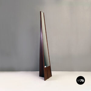 Specchio da terra in legno a figura intera, 1980 ca.