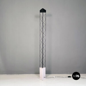 Lampada da terra in metallo con molla, 1980 ca.