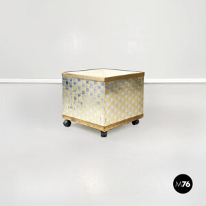 Fioriera in ottone e acciaio,  1970 ca.