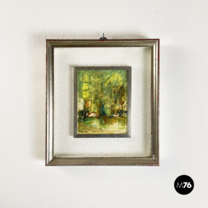 Quadro con cornice argentata, seconda metà del 1900 ca.