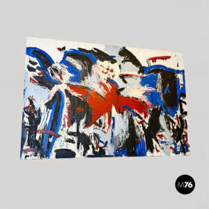 Quadro astratto su legno, 1980 ca.