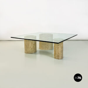 Tavolo da caffè Di Uno Tre di Giulio Lazzotti per Casigliani, 1980 ca.