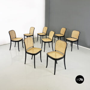 Sedie in legno e paglia di Vienna, 1900 ca.