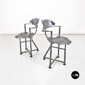 Sedie in alluminio,  1980 ca.