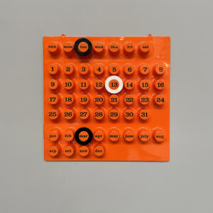 Calendario infinito da parete di Giorgio Della Beffa per Ring A Date, 2000 ca.