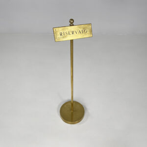 Cartello in ottone, 1980s