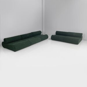 Divano modulare in tessuto verde, 2025