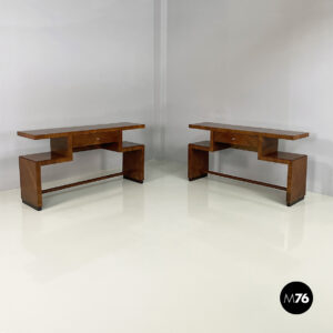 Consolle con cassetti in legno, 1940 ca.