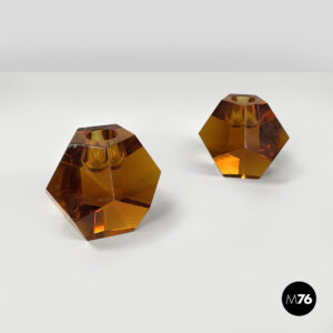 Vasi in vetro arancione, 1970 ca.