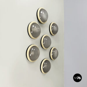 Applique in vetro stampato e plastica, 1970 ca.