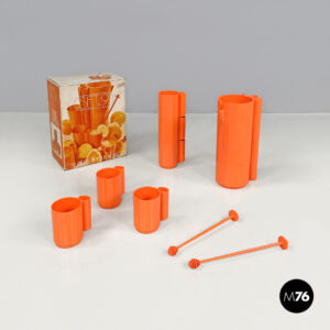 Servizio di bicchieri e brocca Orangeade di Jean Pierre Vitrac per Bourbon,  1970 ca.