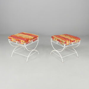 Sgabelli in ferro bianco, 1960 ca.