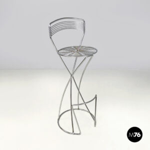 Sgabello in metallo cromato, 2000 ca.